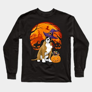 Boxer pumpkin witch Long Sleeve T-Shirt